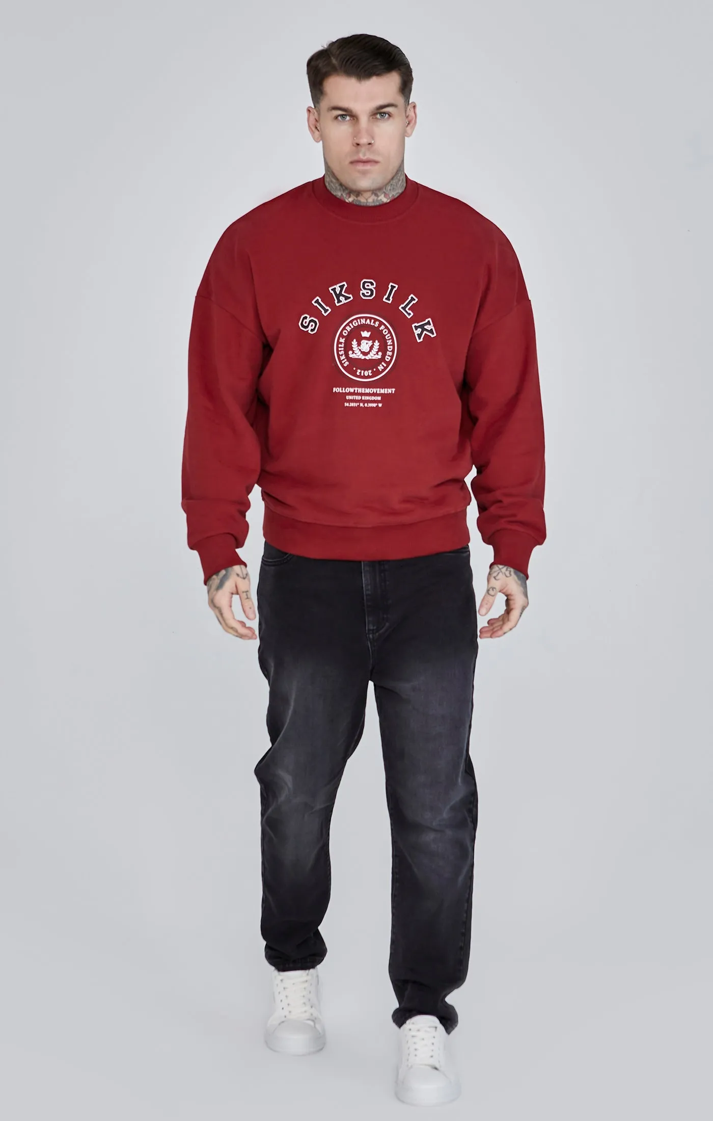 Burgundy Logo Sweater sold by Siksilk product image thumbnail 2