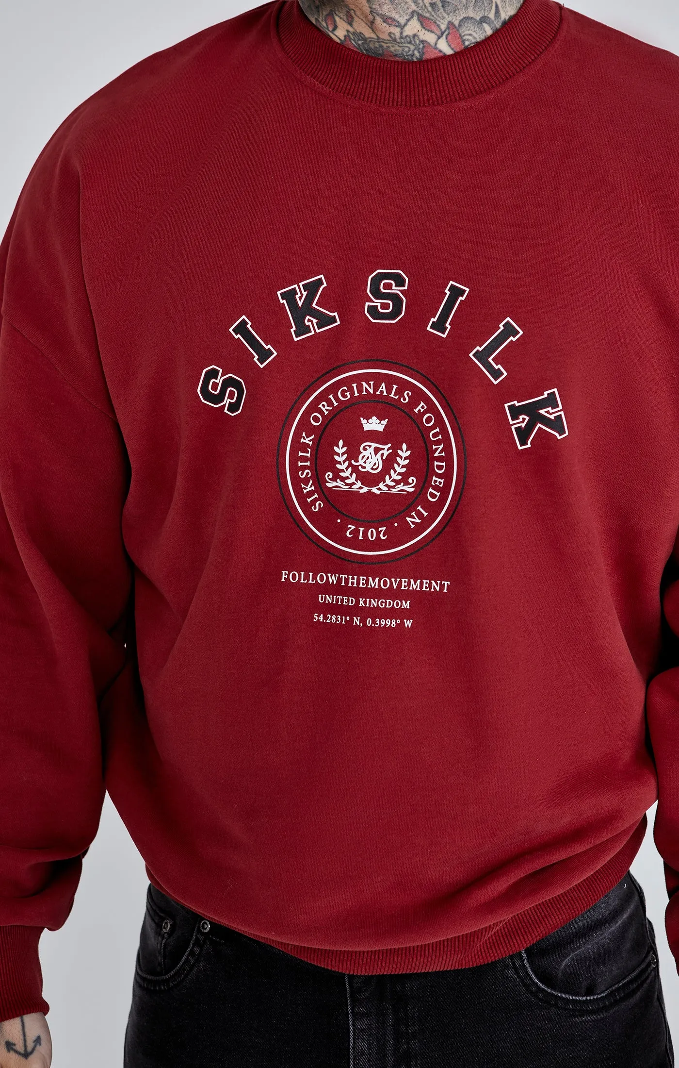 Burgundy Logo Sweater sold by Siksilk product image thumbnail 3