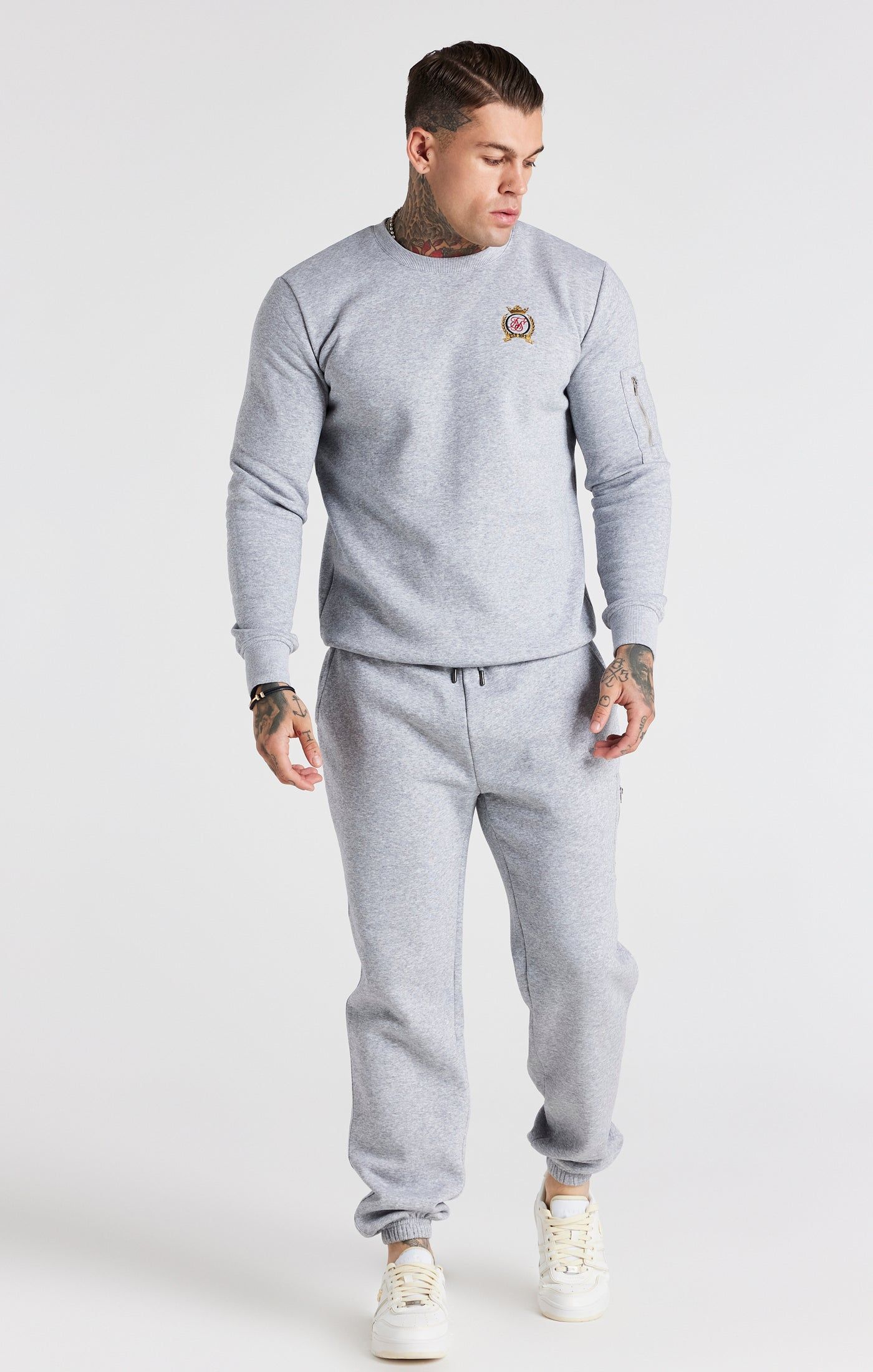 Grey Fleece Relaxed Fit Track Pant sold by Siksilk product image thumbnail 3