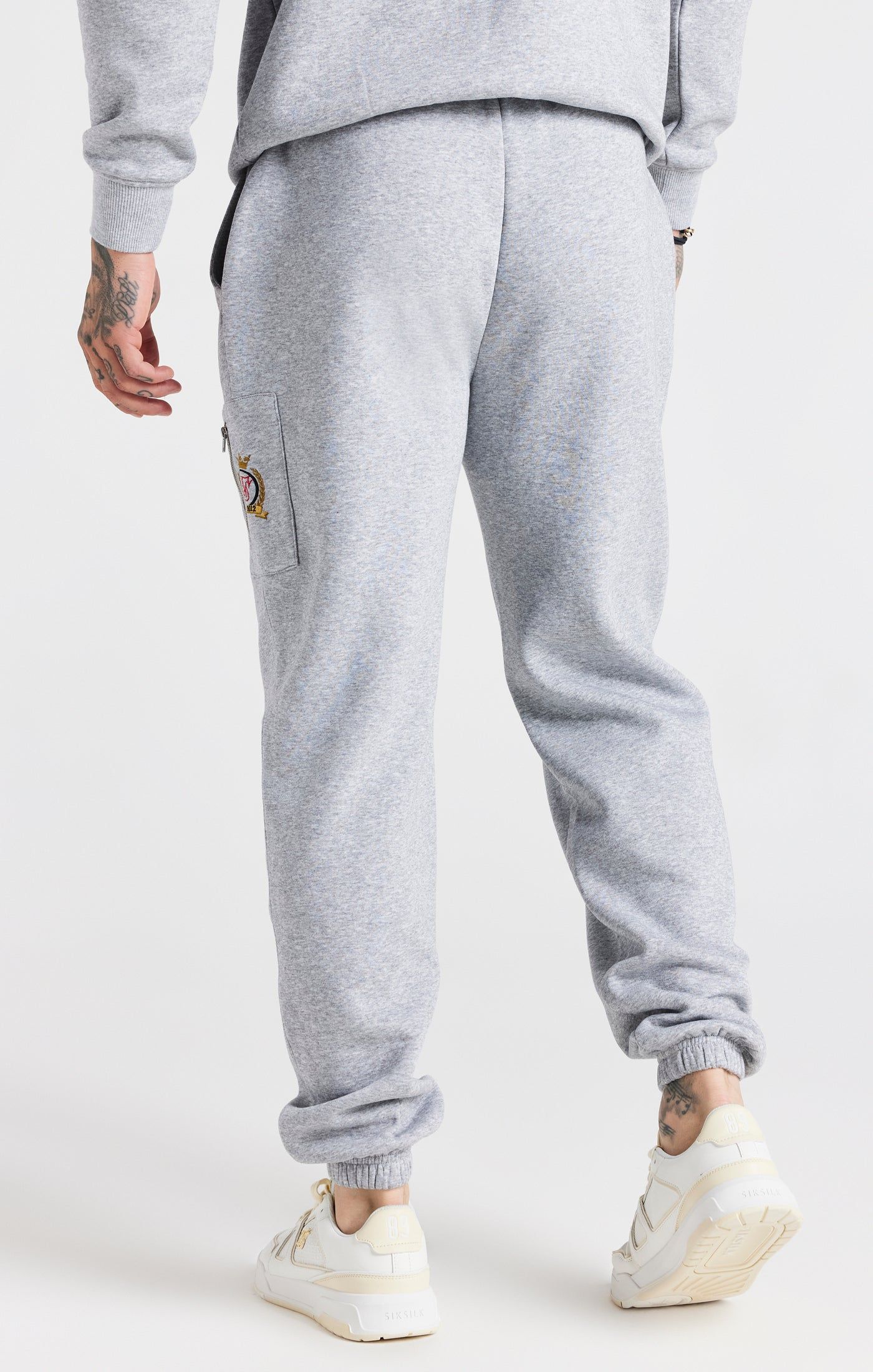 Grey Fleece Relaxed Fit Track Pant sold by Siksilk product image thumbnail 4