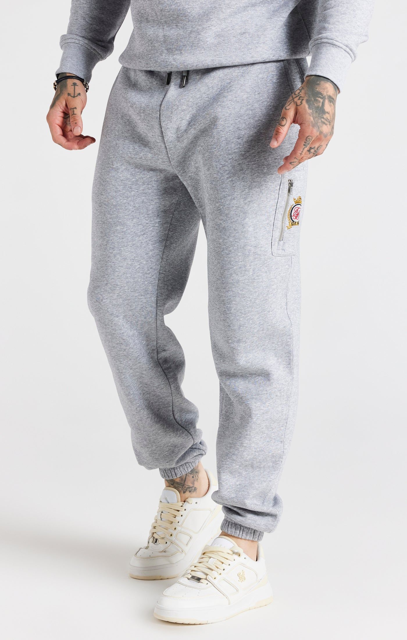 Grey Fleece Relaxed Fit Track Pant sold by Siksilk