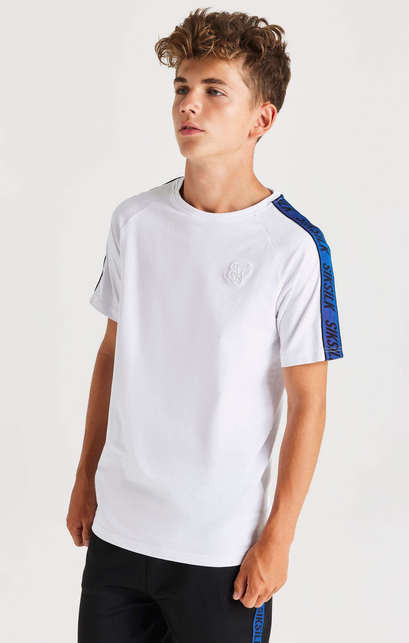 SikSilk Iridescent Raglan Tee - White sold by Siksilk