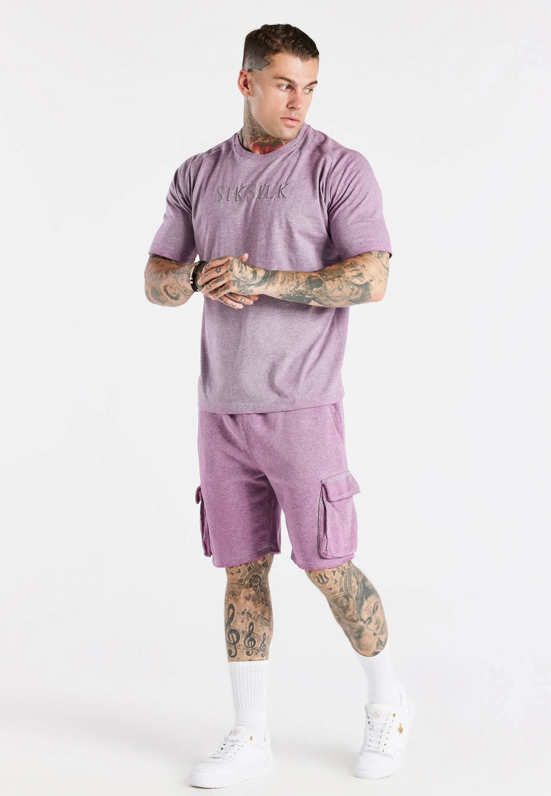 Pink Washed Cargo Short sold by Siksilk product image thumbnail 5