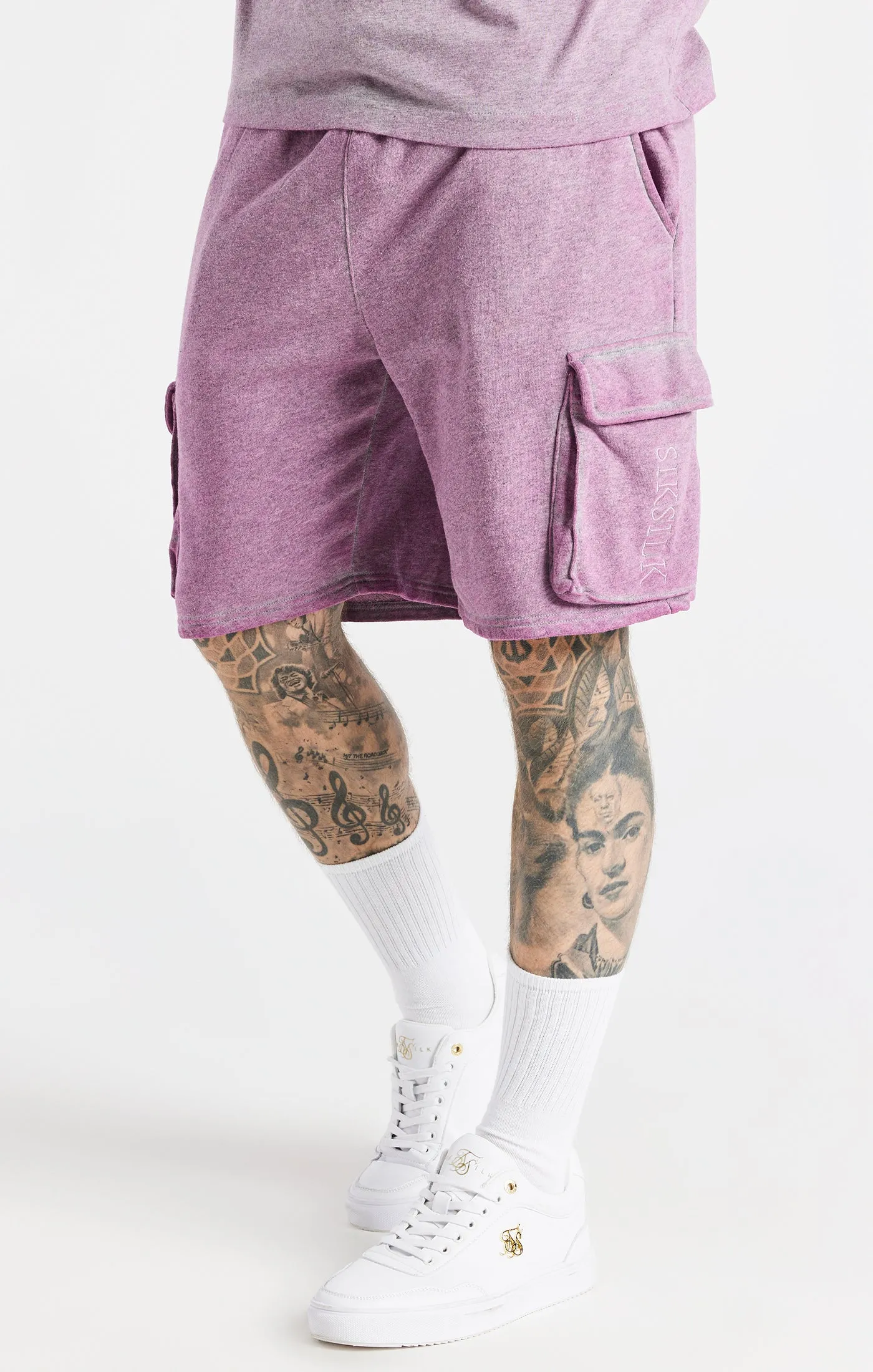 Pink Washed Cargo Short sold by Siksilk