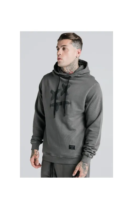 SikSilk X Steve Aoki Overhead Hoodie - Washed Grey sold by Siksilk