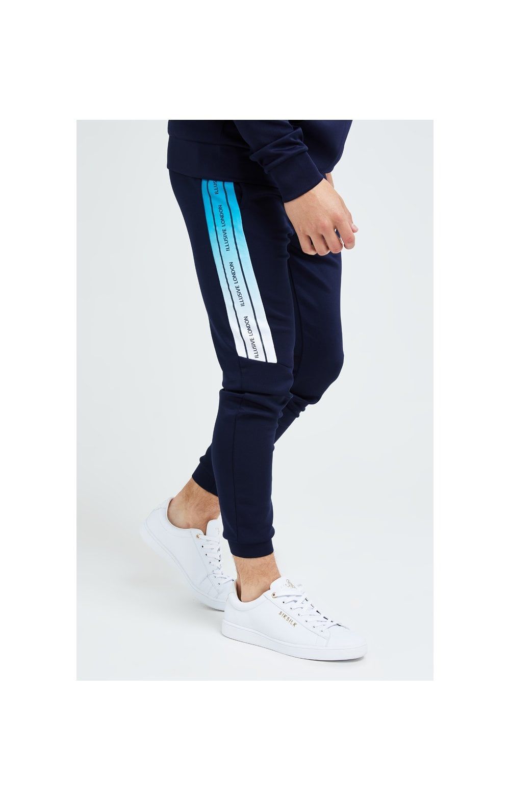 Illusive London Flux Taped Joggers - Navy & Blue sold by Siksilk product image thumbnail 2