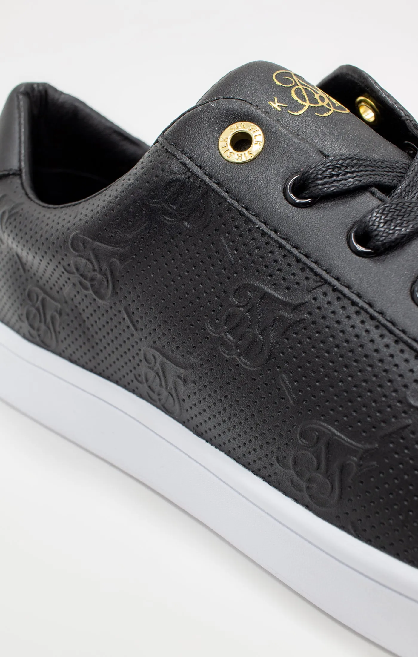 Black Juniors Low-Top Casual Monogram Trainer sold by Siksilk product image thumbnail 5