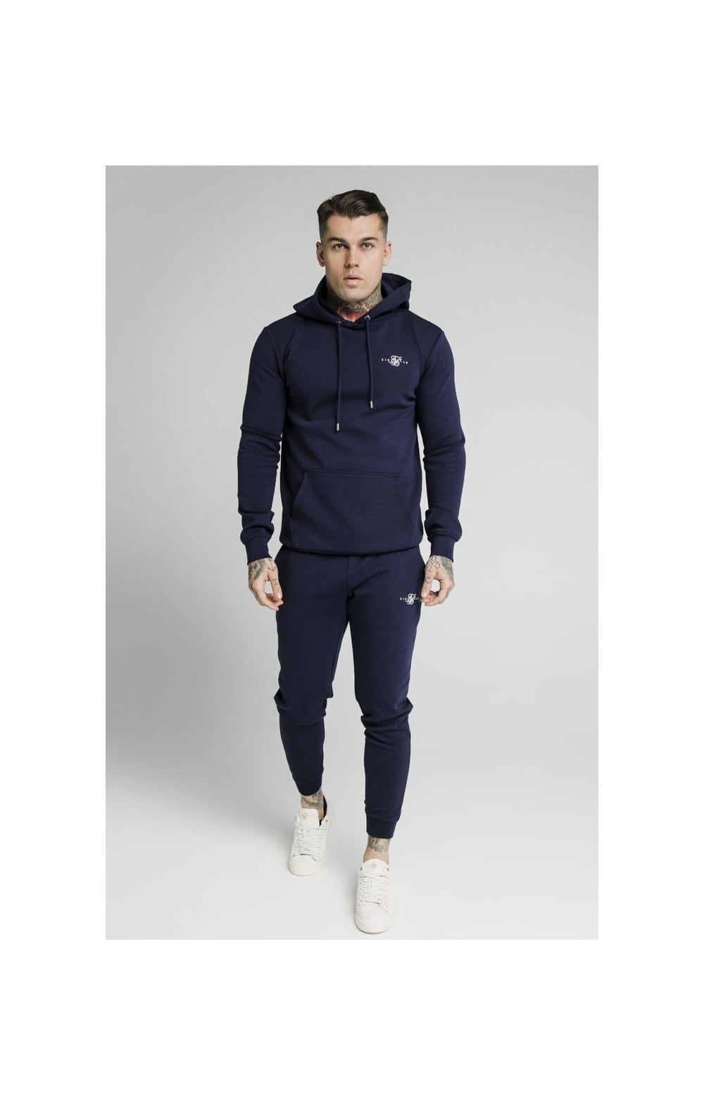 SikSilk Overhead Muscle Fit Hoodie - Navy sold by Siksilk product image thumbnail 3