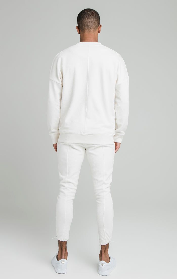 SikSilk Half & Half Crew Sweater - Ecru sold by Siksilk product image thumbnail 5