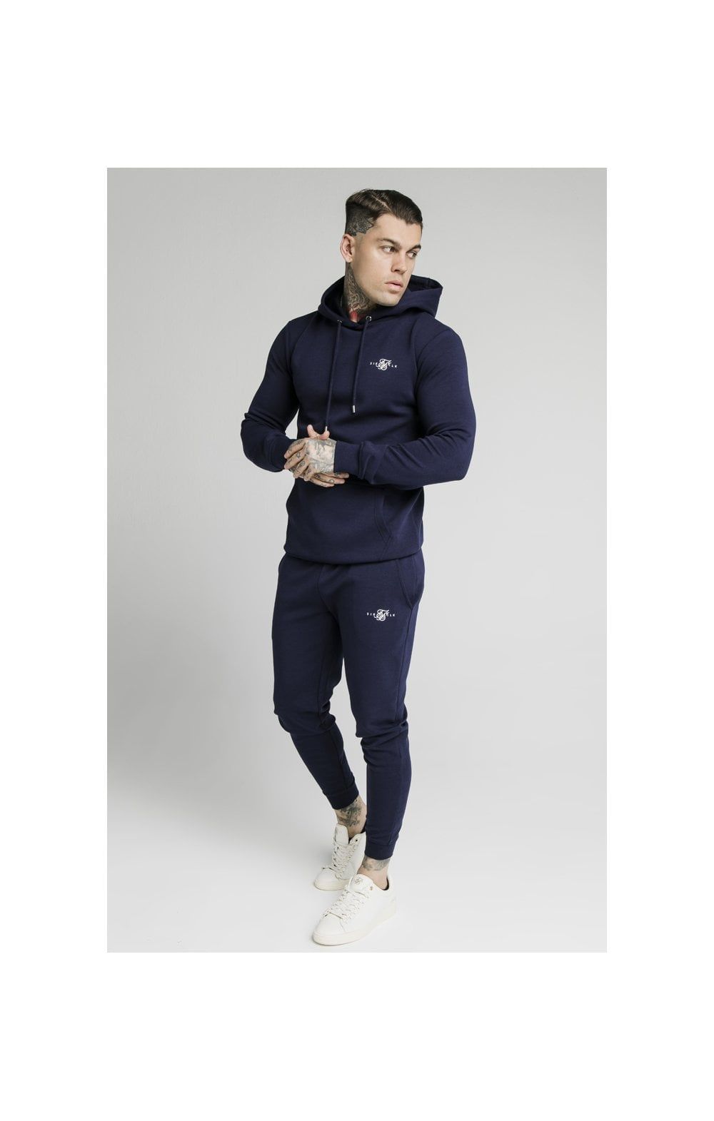 SikSilk Overhead Muscle Fit Hoodie - Navy sold by Siksilk product image thumbnail 4
