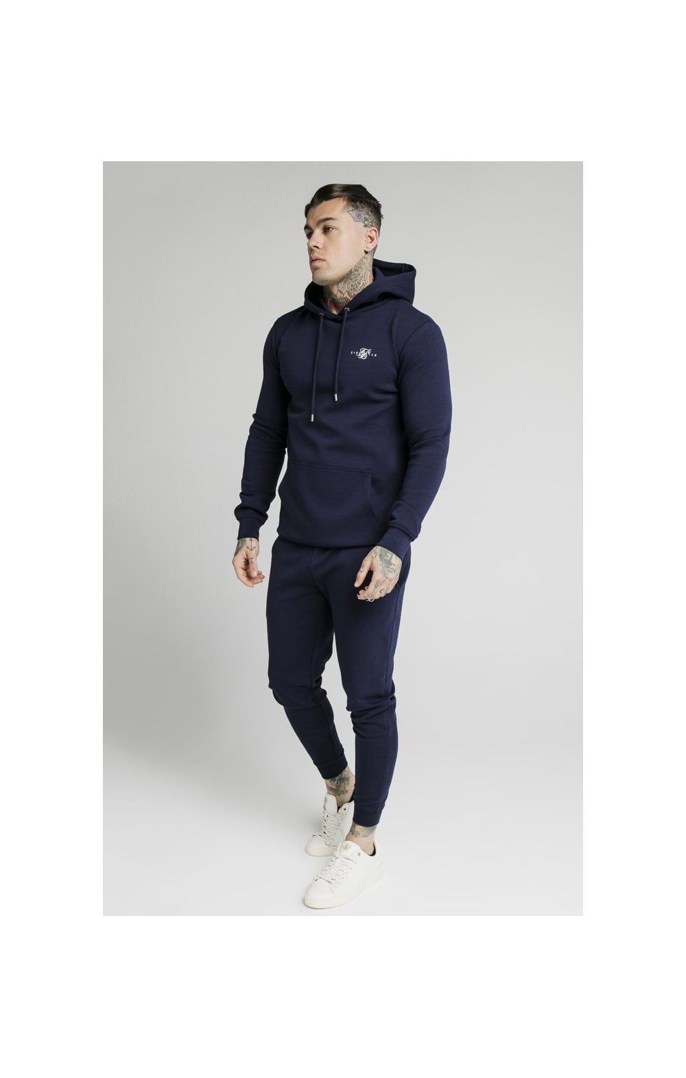 SikSilk Overhead Muscle Fit Hoodie - Navy sold by Siksilk product image thumbnail 5