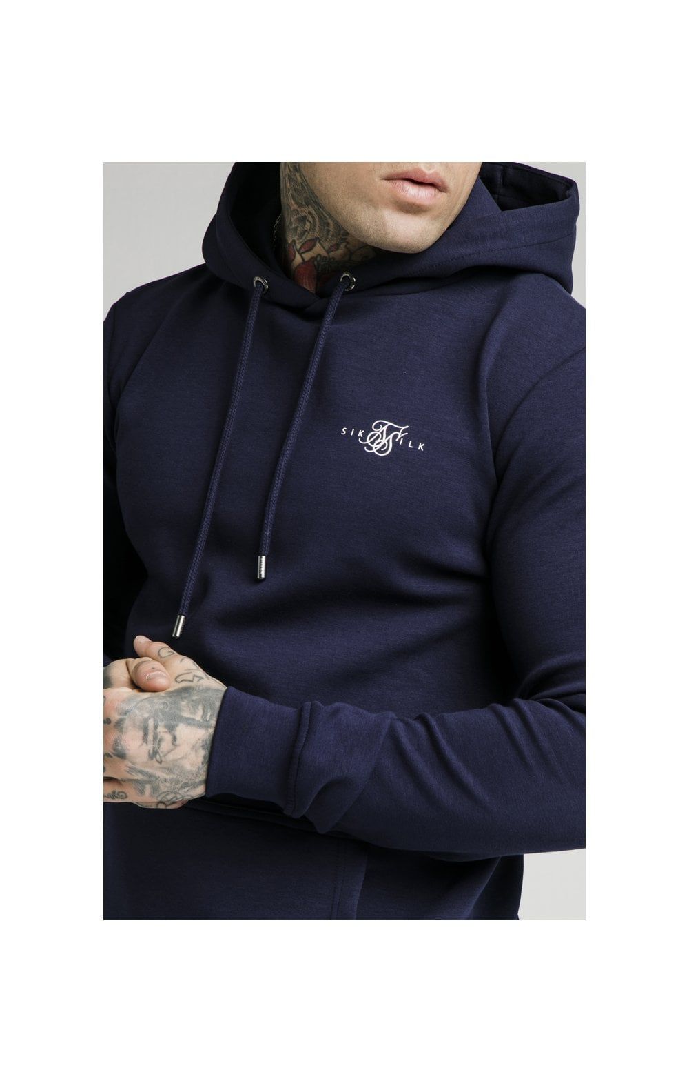 SikSilk Overhead Muscle Fit Hoodie - Navy sold by Siksilk product image thumbnail 2
