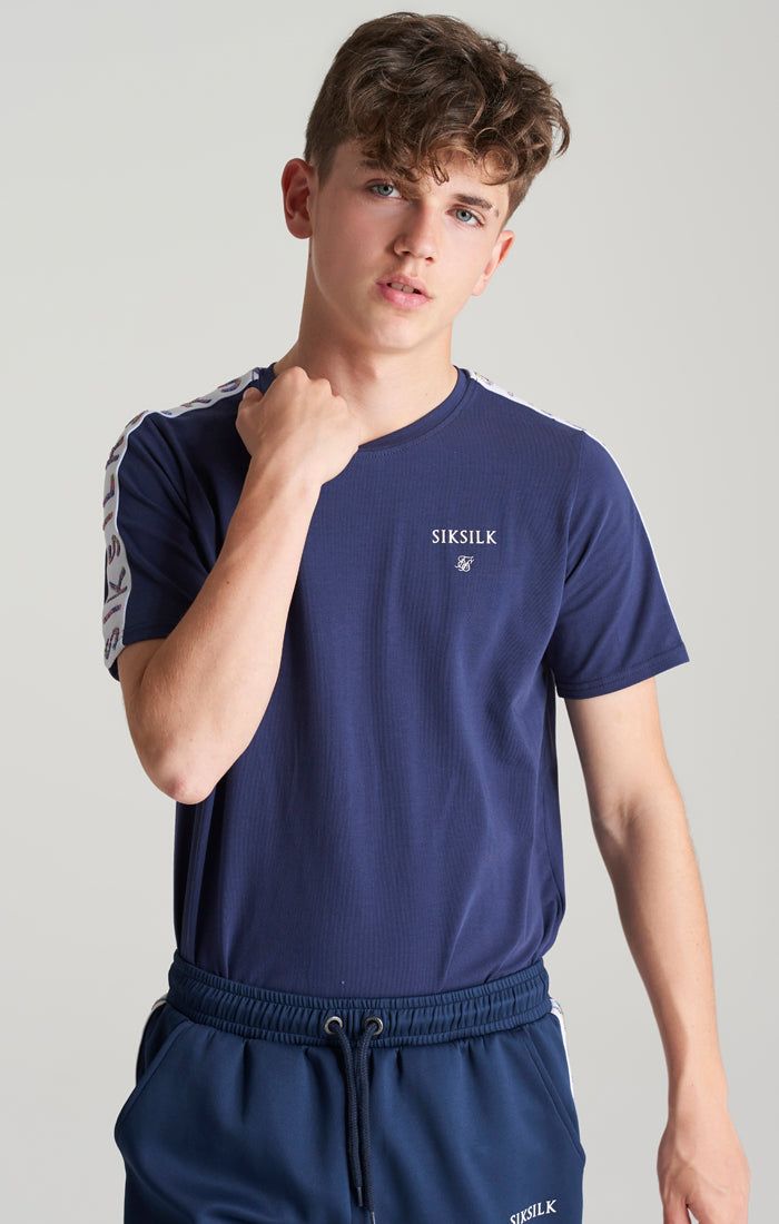 SikSilk Medley Tape Tee - Navy sold by Siksilk product image thumbnail 3