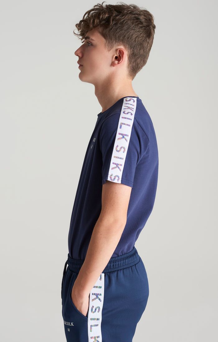 SikSilk Medley Tape Tee - Navy sold by Siksilk product image thumbnail 4