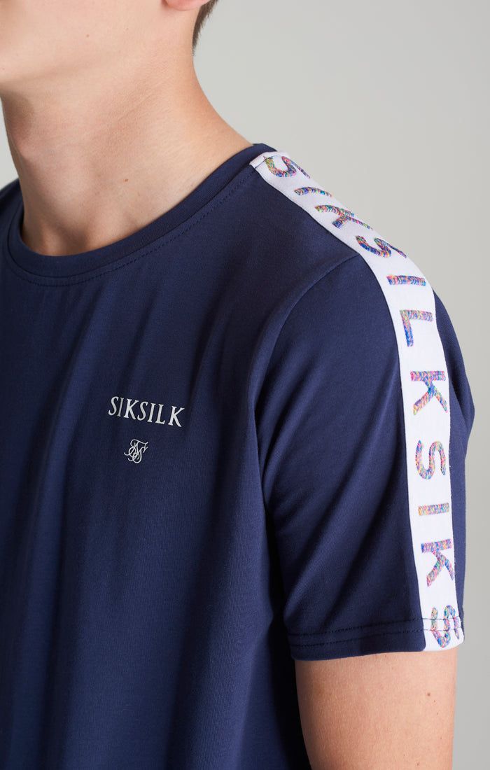 SikSilk Medley Tape Tee - Navy sold by Siksilk product image thumbnail 5