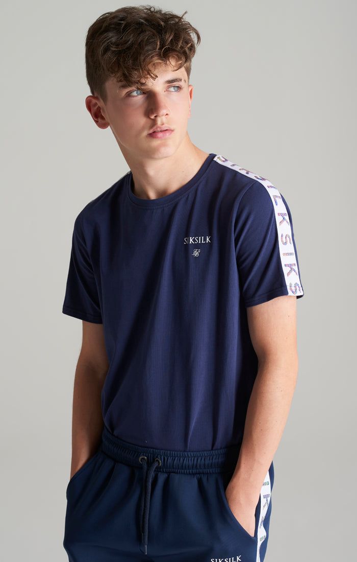 SikSilk Medley Tape Tee - Navy sold by Siksilk product image thumbnail 2