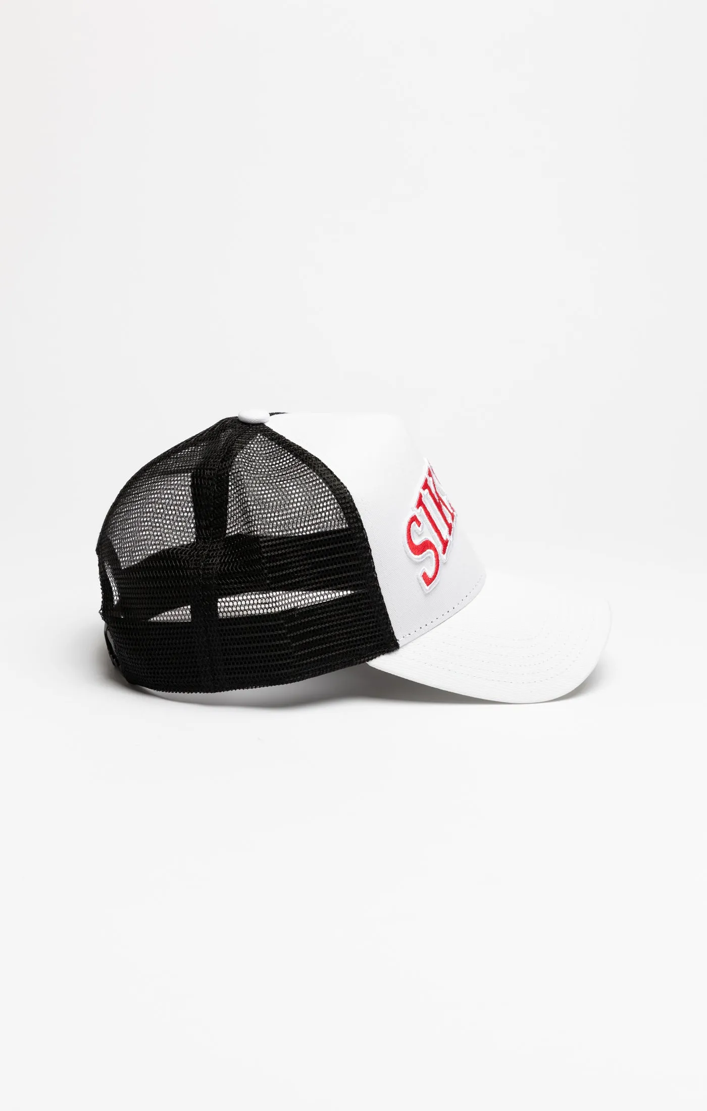 White Mesh Shadow Logo Trucker Cap sold by Siksilk product image thumbnail 2