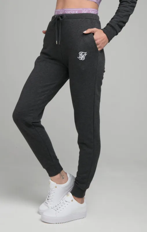 SikSilk Tape Waistband Joggers - Charcoal Marl sold by Siksilk