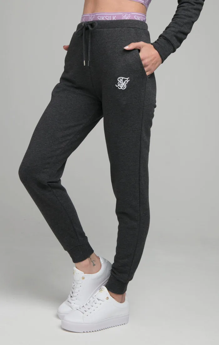 SikSilk Tape Waistband Joggers - Charcoal Marl sold by Siksilk