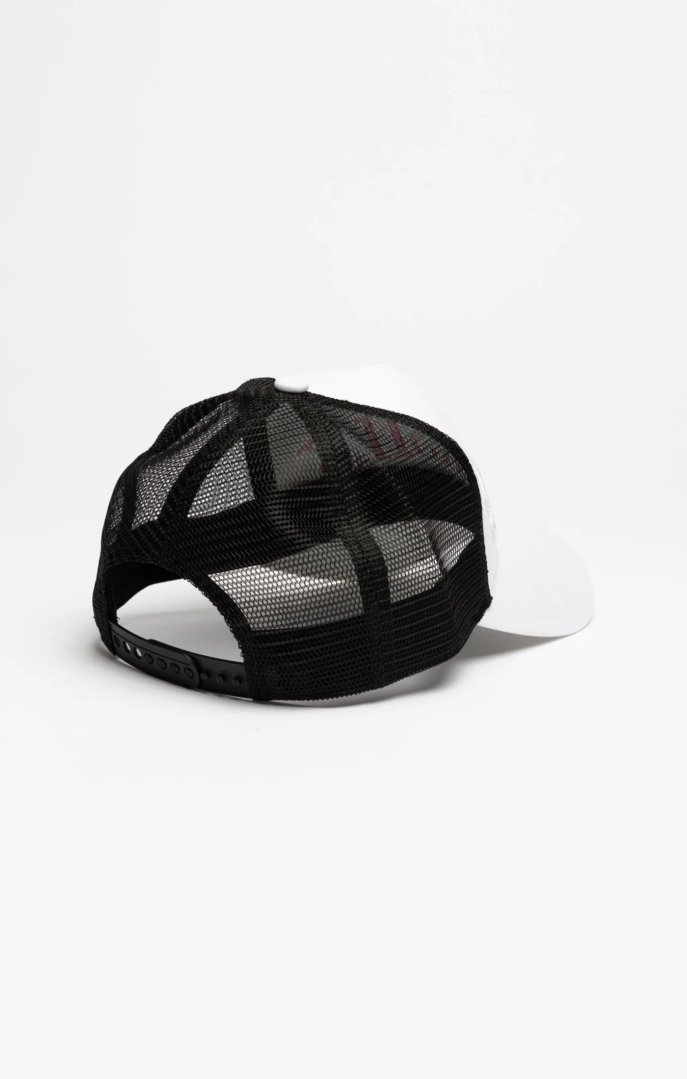 White Mesh Shadow Logo Trucker Cap sold by Siksilk product image thumbnail 3