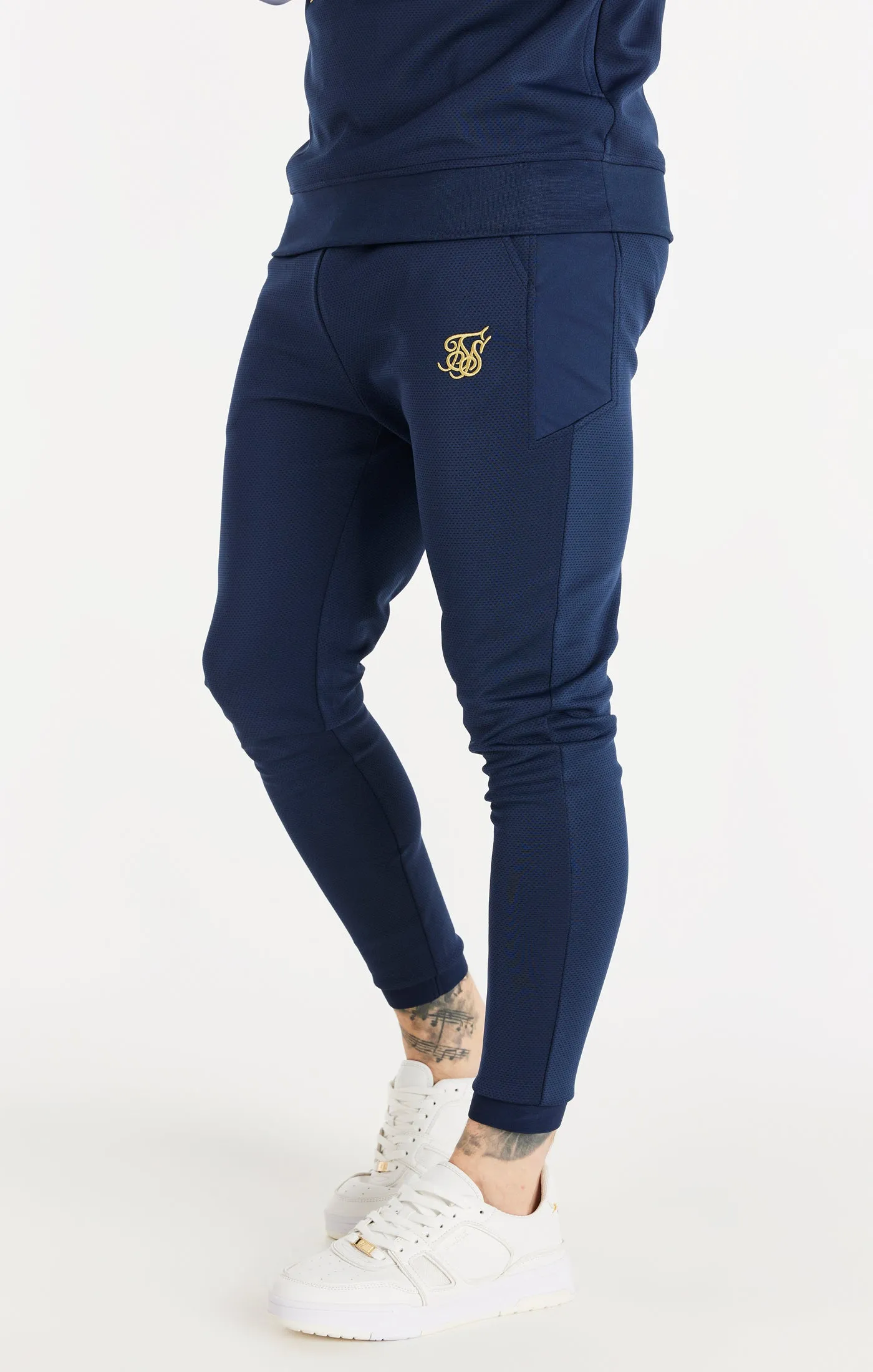 Navy Retro Sports Scope Pant sold by Siksilk