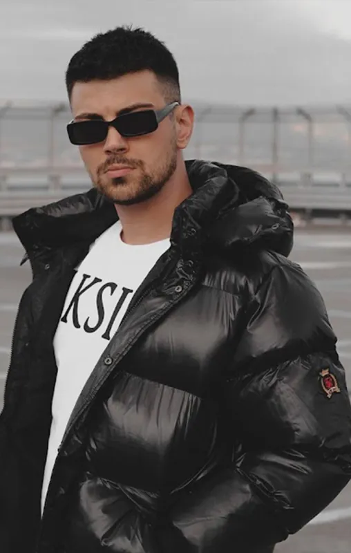 Black Puffer Jacket sold by Siksilk