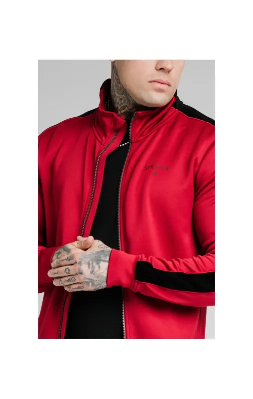 SikSilk Imperial Zip Through Hoodie - Dark Red sold by Siksilk