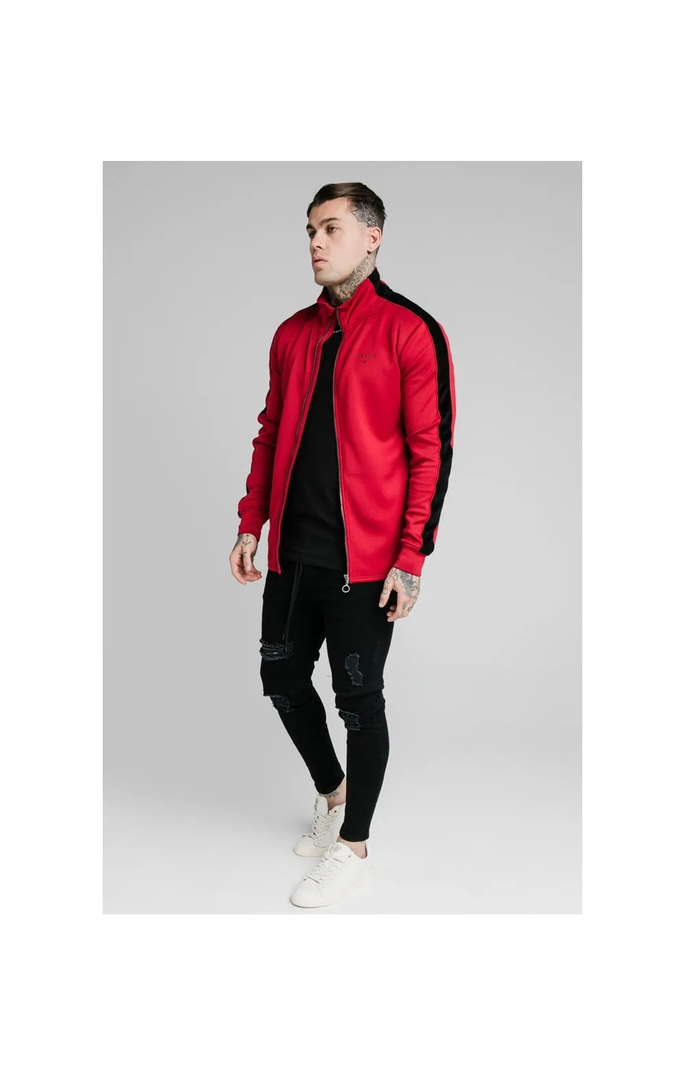 SikSilk Imperial Zip Through Hoodie - Dark Red sold by Siksilk product image thumbnail 5