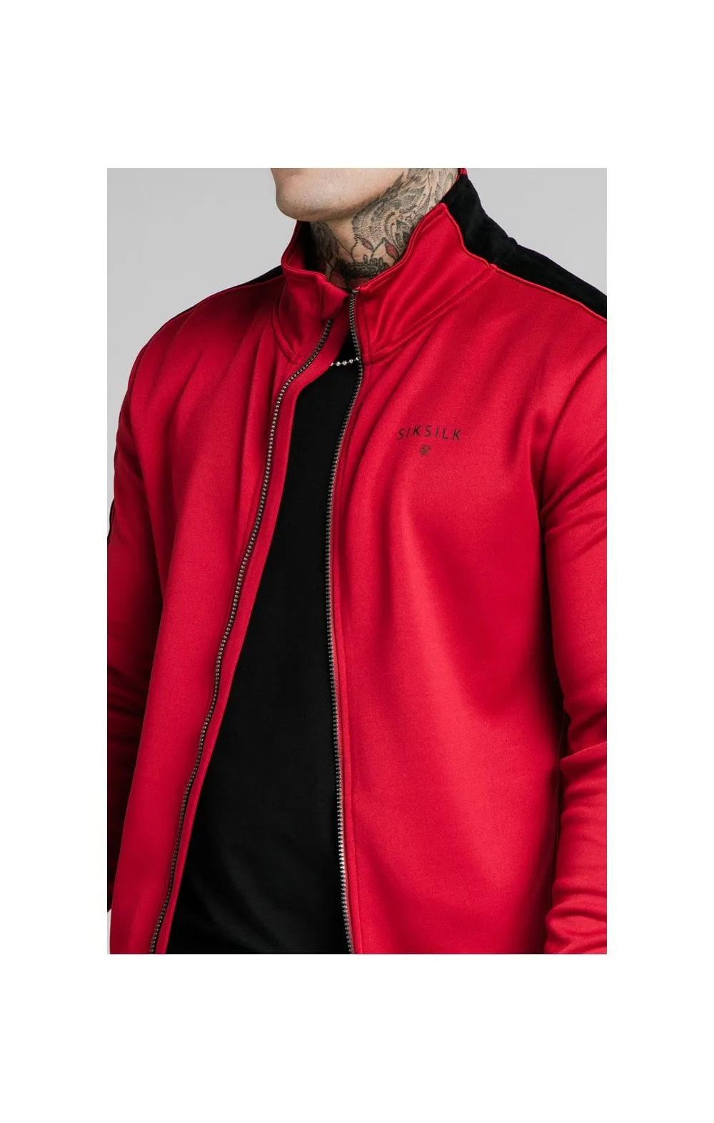 SikSilk Imperial Zip Through Hoodie - Dark Red sold by Siksilk product image thumbnail 2