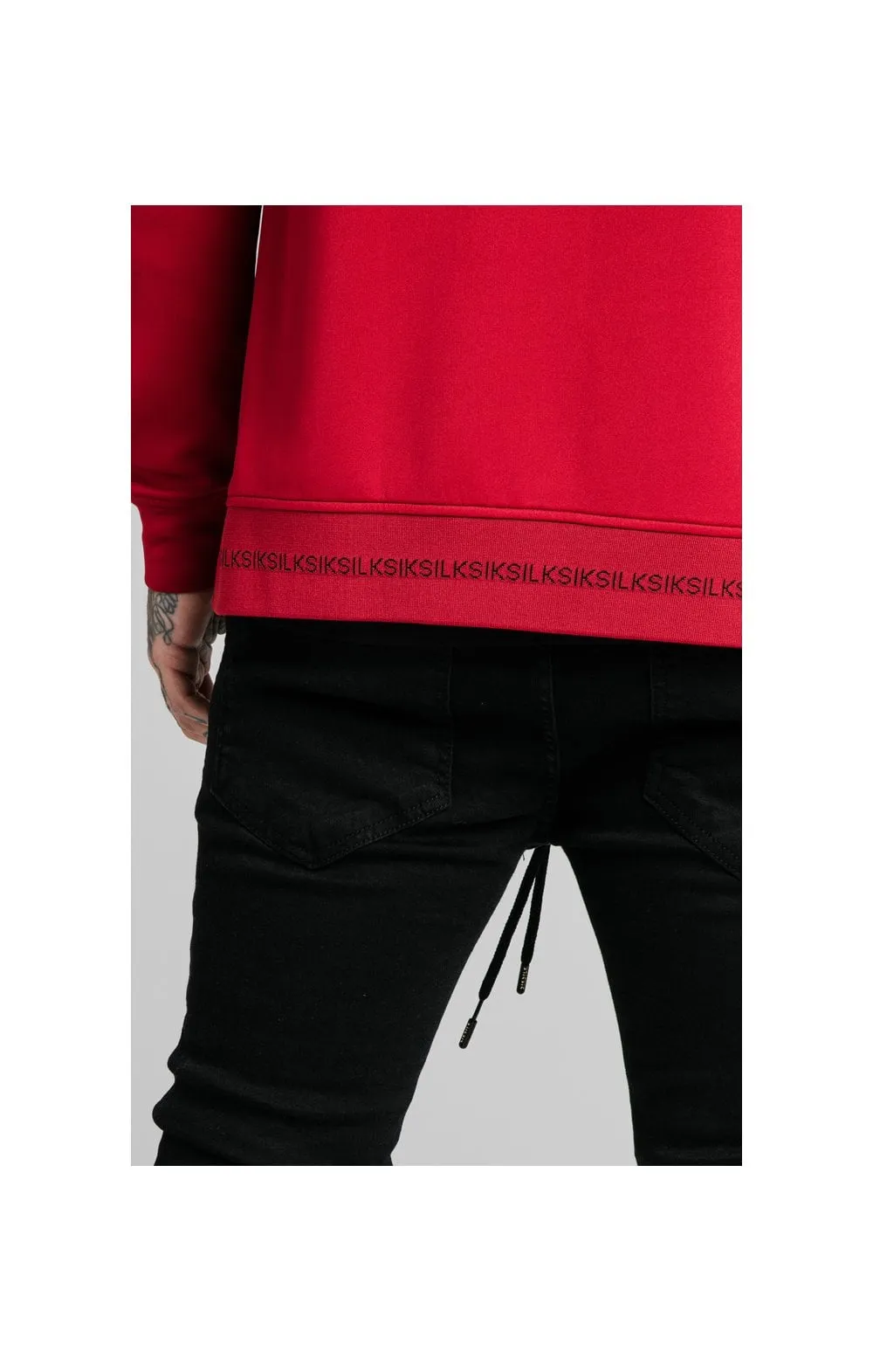 SikSilk Imperial Zip Through Hoodie - Dark Red sold by Siksilk product image thumbnail 3