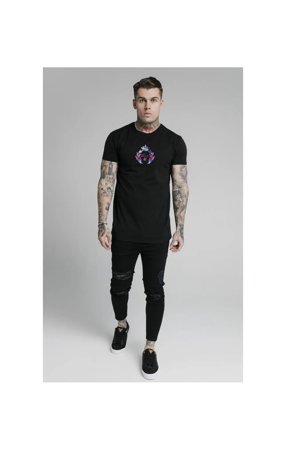 SikSilk S/S Prestige Transfer Tee - Iridescent Black sold by Siksilk product image thumbnail 5