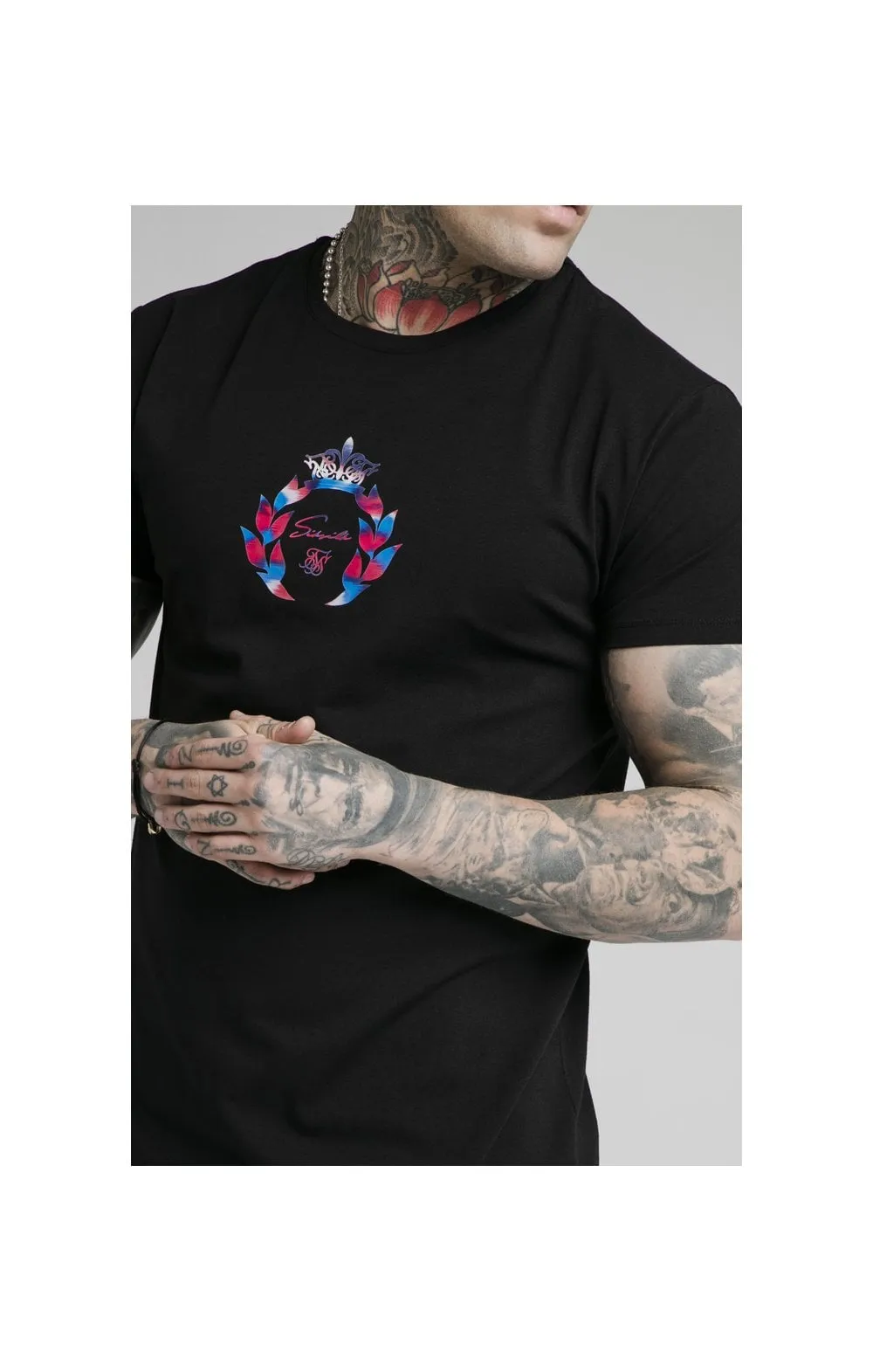 SikSilk S/S Prestige Transfer Tee - Iridescent Black sold by Siksilk product image thumbnail 2