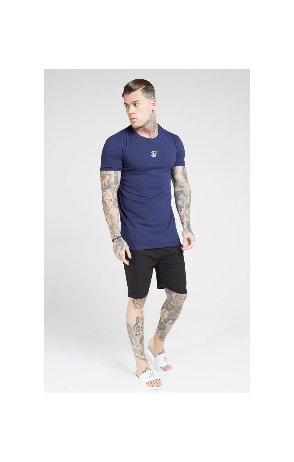 White And Navy T-Shirt Pack Of 2 sold by Siksilk product image thumbnail 3
