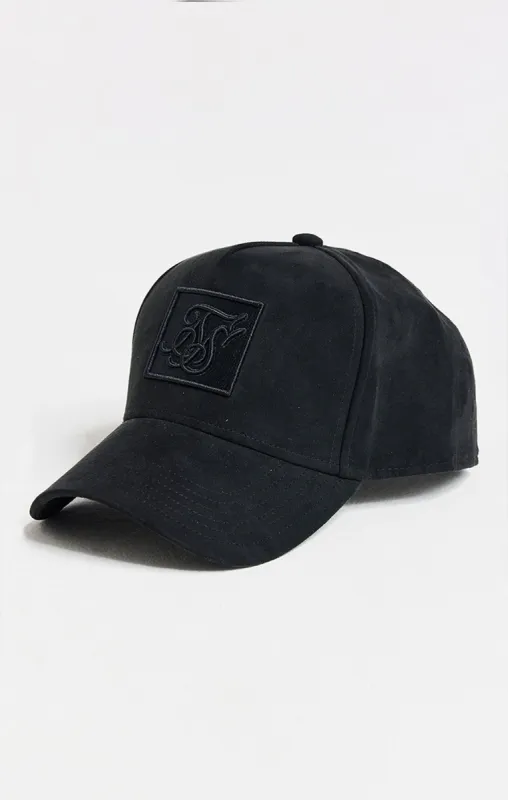 Black Prestige Patch Sueded Trucker Cap sold by Siksilk