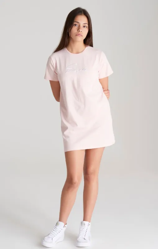 Girls Pink Signature T-Shirt Dress sold by Siksilk