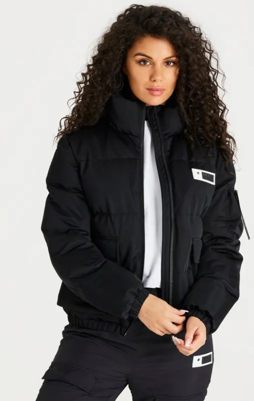 Black Padded Jacket sold by Siksilk
