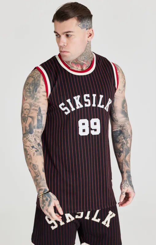 Black Retro Classic Basketball Vest sold by Siksilk