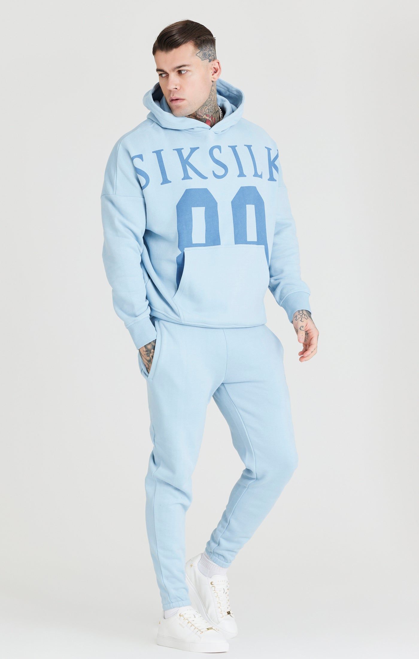 Blue Relaxed Fit Overhead Hoodie sold by Siksilk product image thumbnail 3
