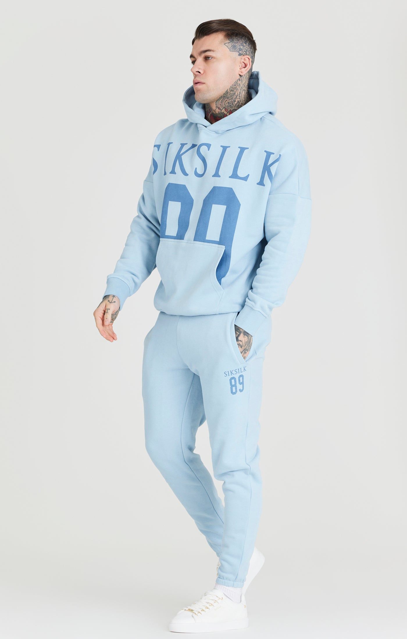 Blue Relaxed Fit Overhead Hoodie sold by Siksilk product image thumbnail 2