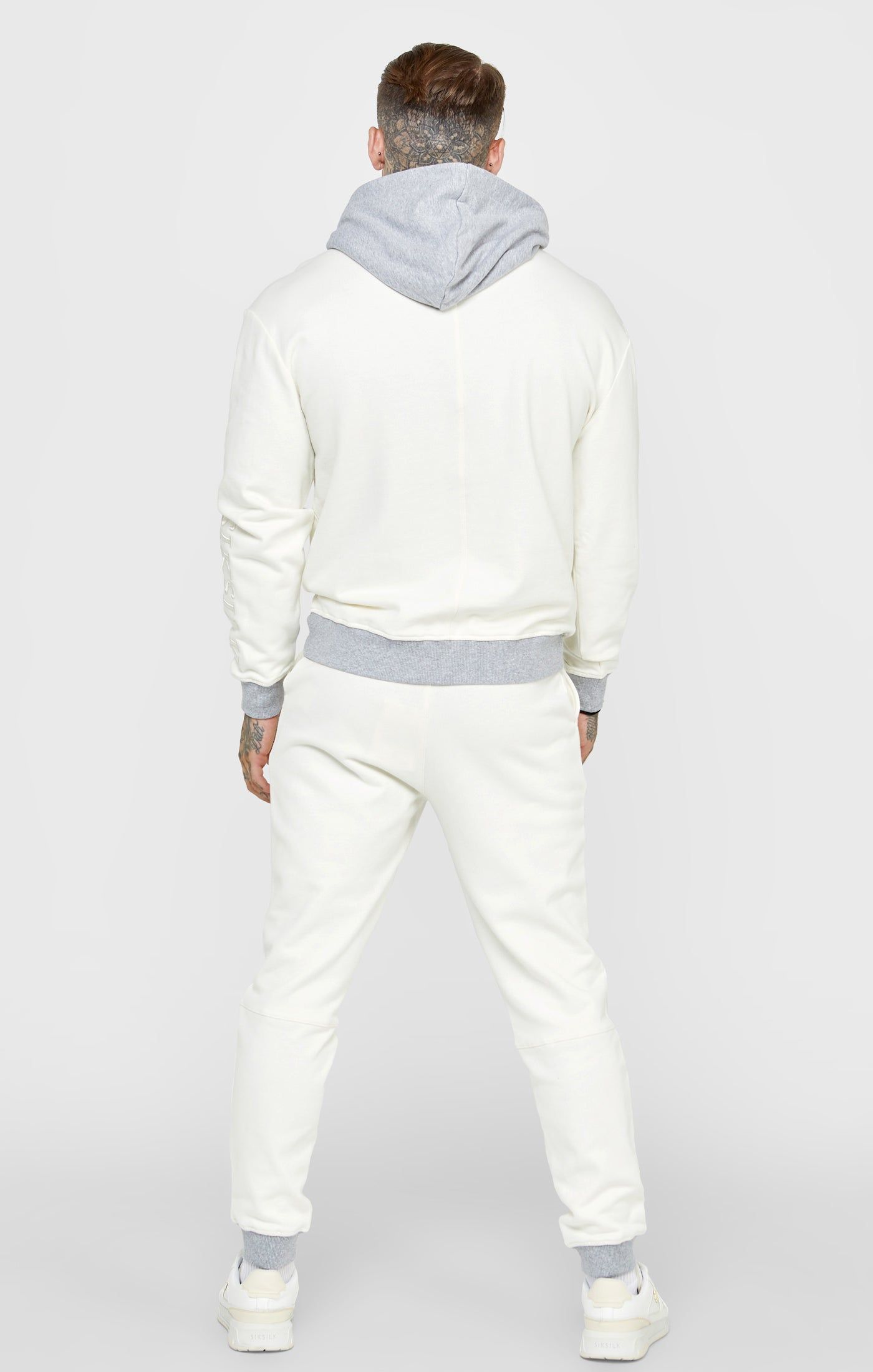 Ecru Contrast Hood Hoodie sold by Siksilk product image thumbnail 5