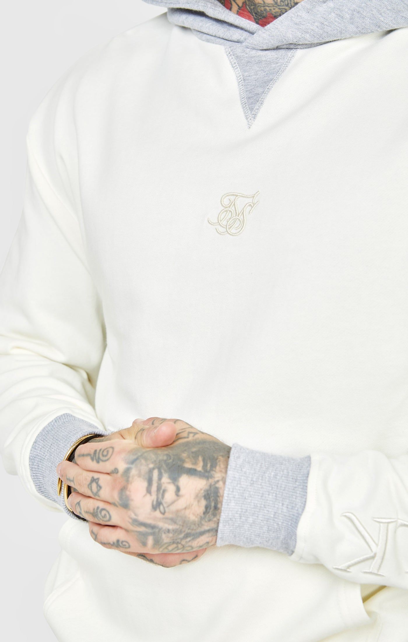 Ecru Contrast Hood Hoodie sold by Siksilk product image thumbnail 2