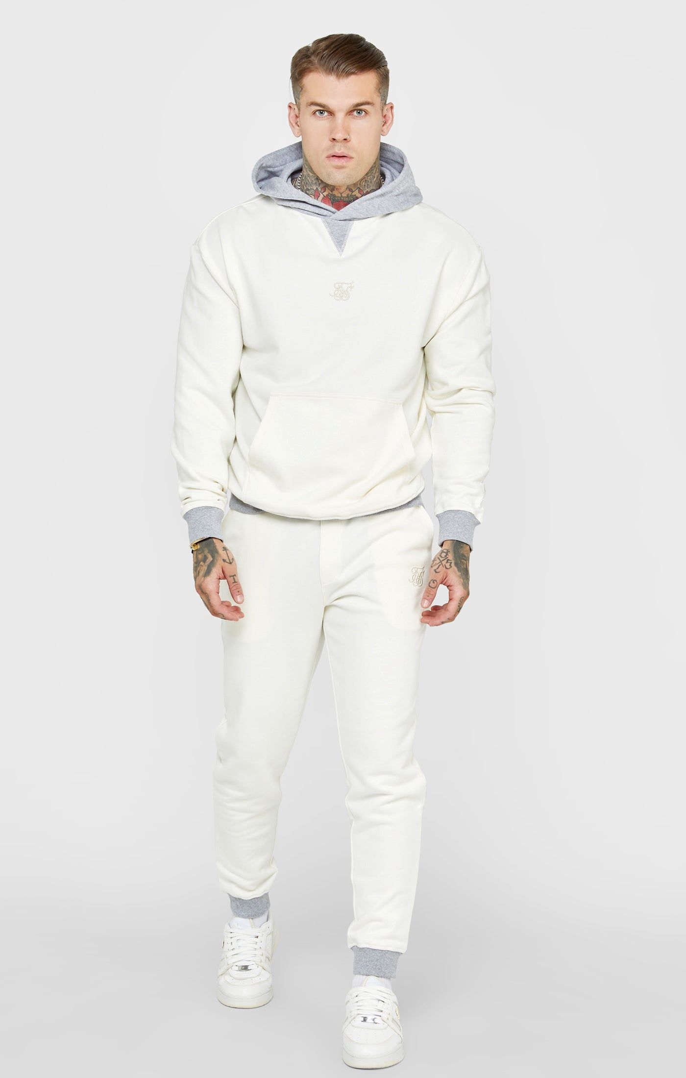 Ecru Contrast Hood Hoodie sold by Siksilk product image thumbnail 3