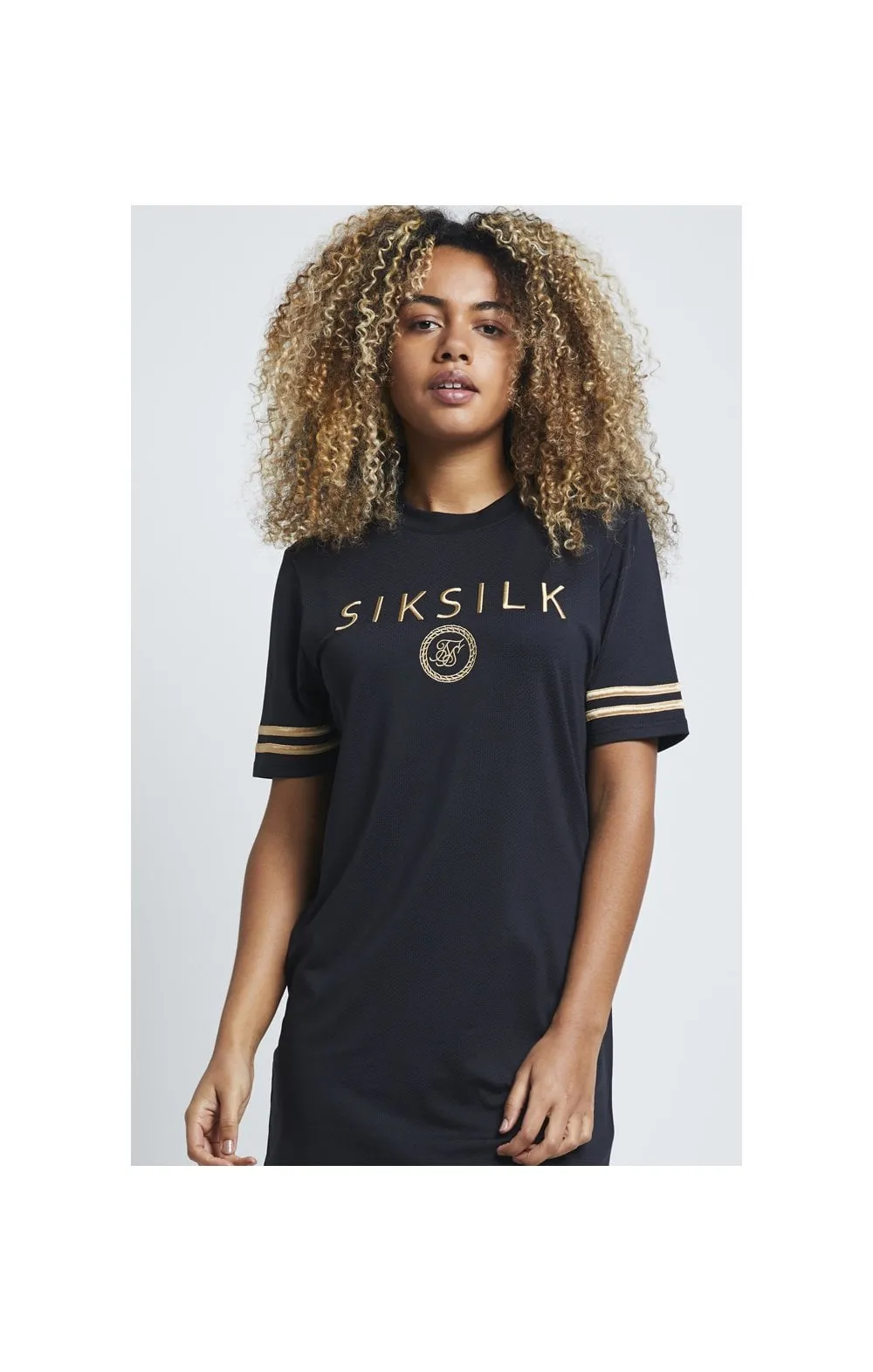 SikSilk Mesh T-Shirt Dress - Black sold by Siksilk