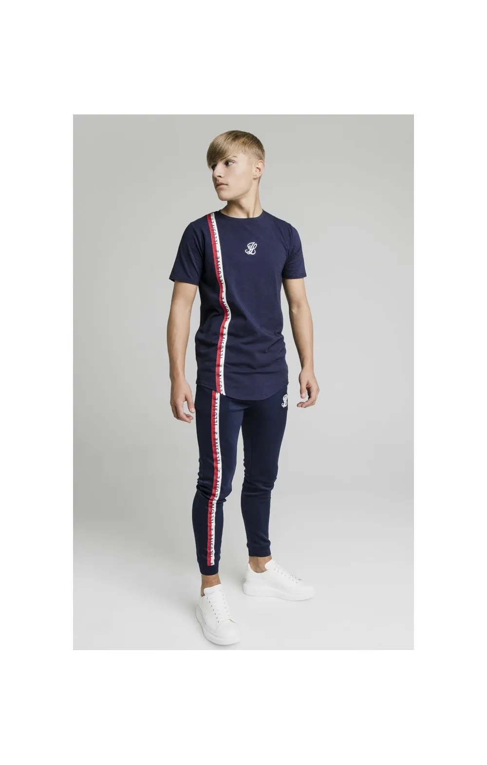Illusive London Side Tape Tee - Navy sold by Siksilk product image thumbnail 3