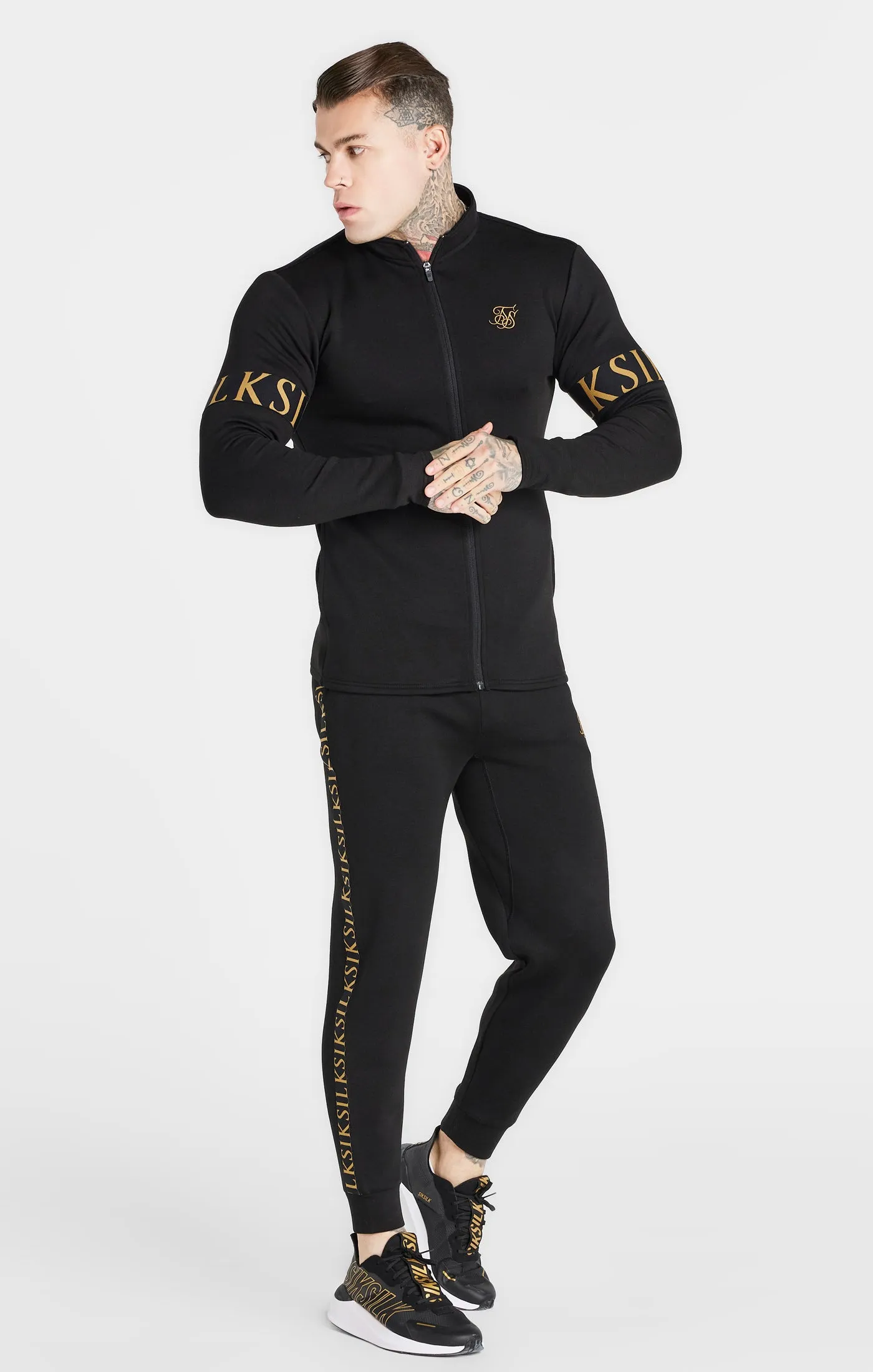 Black Dynamic Fitted Track Pant sold by Siksilk product image thumbnail 2