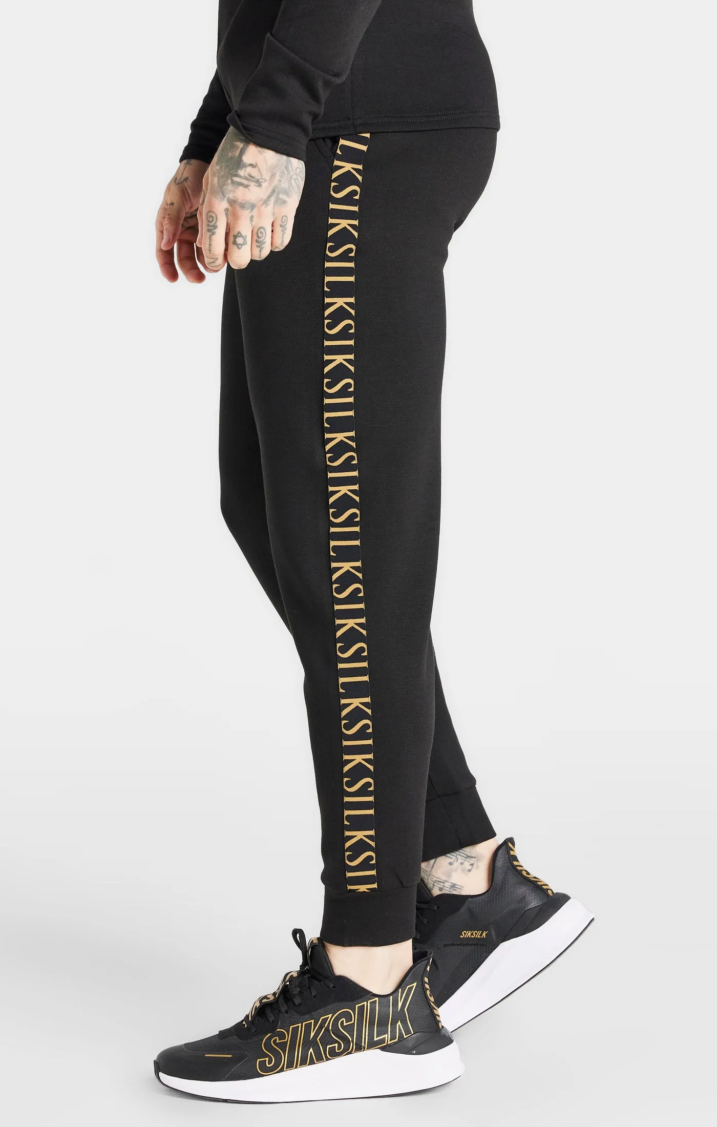 Black Dynamic Fitted Track Pant sold by Siksilk product image thumbnail 3