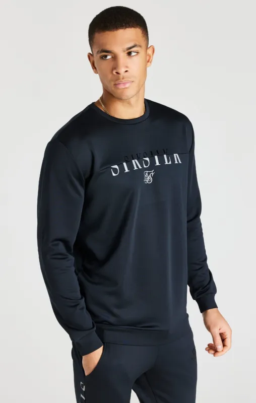 Black Reflective Crew Neck Sweatshirt sold by Siksilk