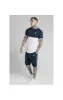 SikSilk S/S Cut & Sew Tech Tee - Navy & White sold by Siksilk