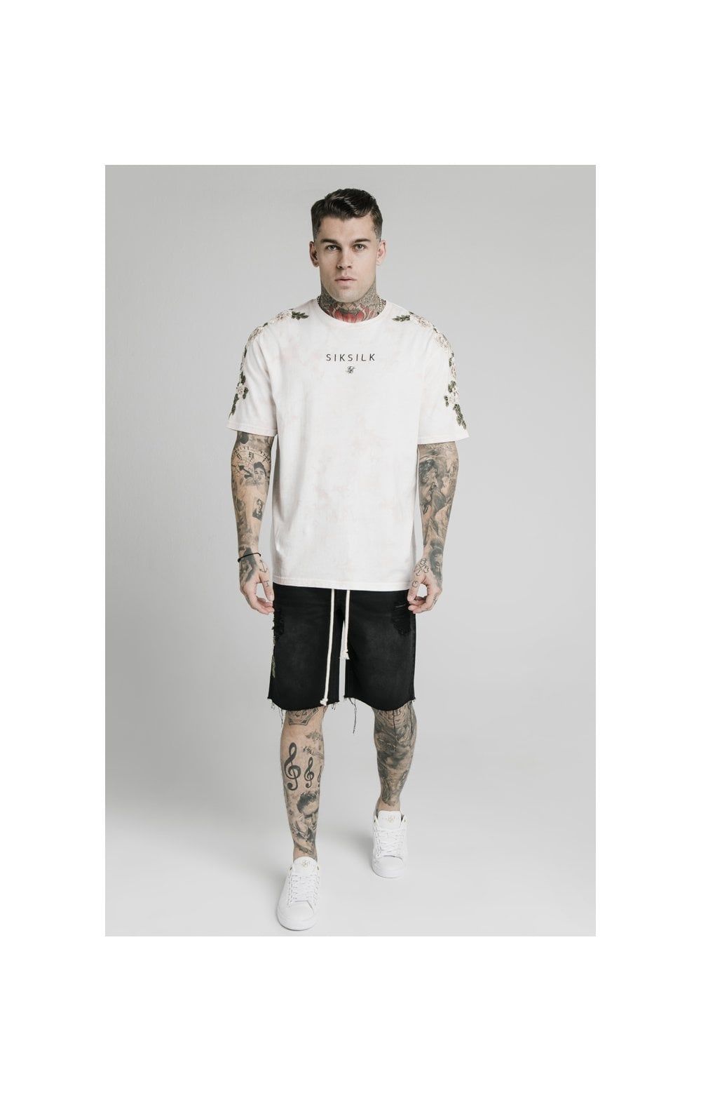 SikSilk Loose Fit Denim Shorts - Washed Black sold by Siksilk product image thumbnail 4