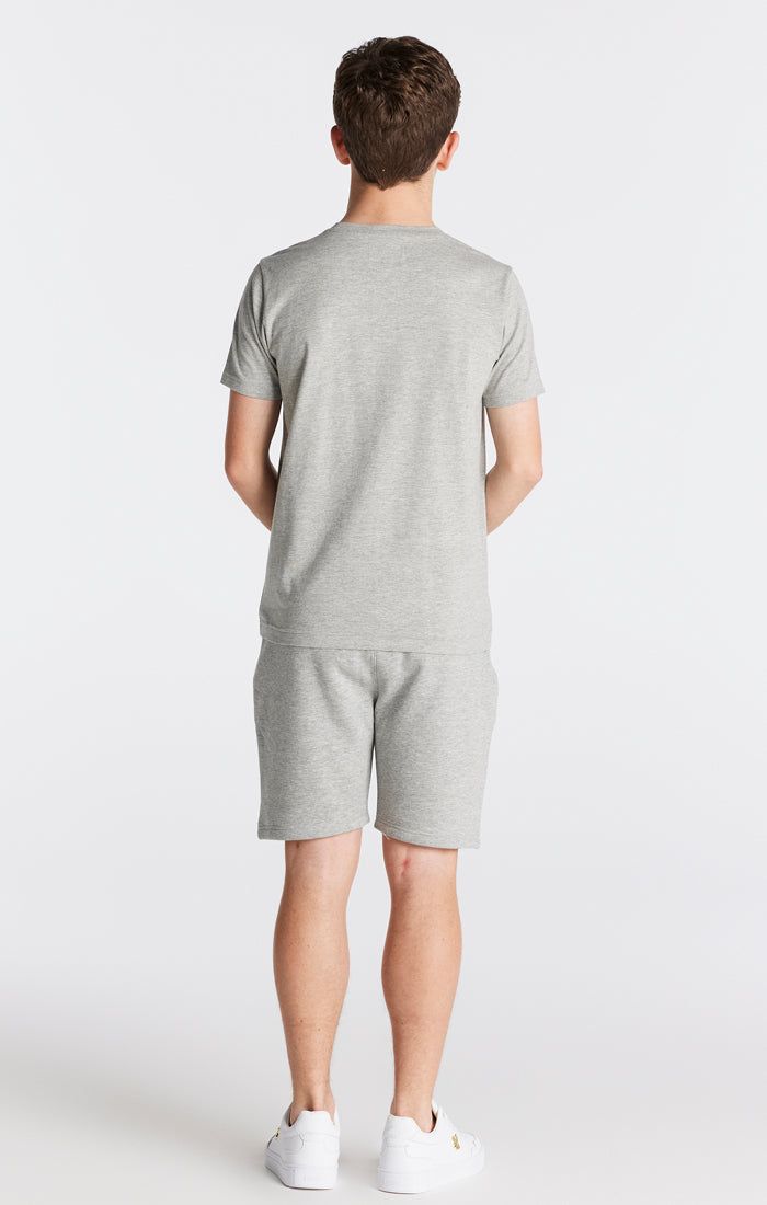 Boys Grey Marl Essentials Short Sleeve T-Shirt sold by Siksilk product image thumbnail 5